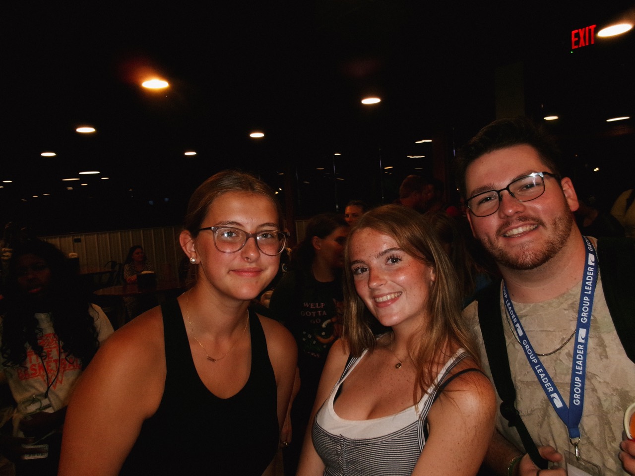 Dylan with students